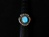 【Allen Pooyouma】Hopi Vintage Floral Ring w/Turquoise c.1965～