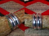Antique Navajo Double Reposed Ingot Silver Wide Cuff c.1930～
