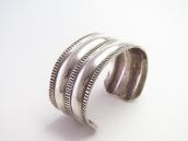 Antique Navajo Double Reposed Ingot Silver Wide Cuff c.1930～