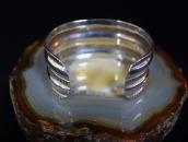 Antique Navajo Double Reposed Ingot Silver Wide Cuff c.1930～