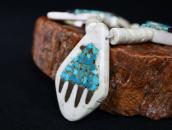 Antique Kewa/Santo Domingo Three Tone T-bird Necklace c.1930