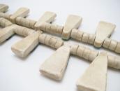 Antique Kewa/Santo Domingo Three Tone T-bird Necklace c.1930