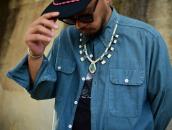 Antique Kewa/Santo Domingo Three Tone T-bird Necklace c.1930