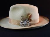 【NAVAJO GUILD】Vtg Cast Silver Pin w/Gem #8 Turquoise  c.1950