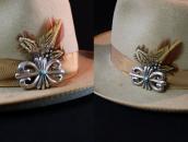 【NAVAJO GUILD】Vtg Cast Silver Pin w/Gem #8 Turquoise  c.1950