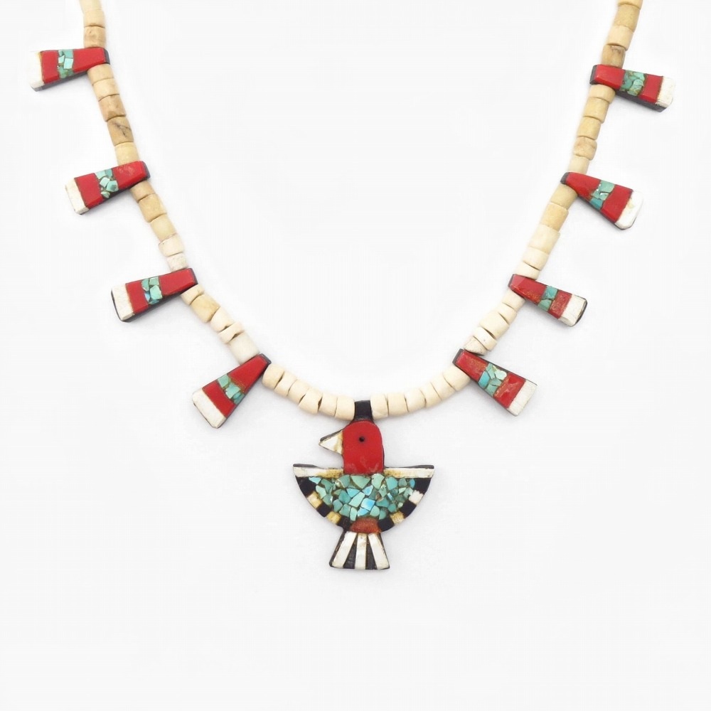 Atq Kewa/Santo Domingo Small Batterybird Necklace c.1930～
