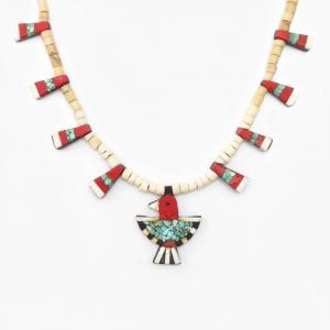 Atq Kewa/Santo Domingo Small Batterybird Necklace c.1930～