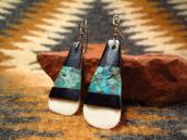 Antique Santo Domingo Teardrop Tub dangle Earrings  c.1935～