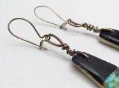 Antique Santo Domingo Teardrop Tub dangle Earrings  c.1935～