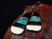 Antique Santo Domingo Teardrop Tub dangle Earrings  c.1935～