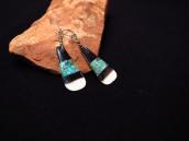 Antique Santo Domingo Teardrop Tub dangle Earrings  c.1935～