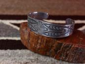 Vintage Navajo Stamped Ingot Silver Cuff Bracelet  c.1945～