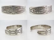 Vintage Navajo Stamped Ingot Silver Cuff Bracelet  c.1945～