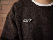 Attr. to【Ganscraft】Stamped Silver Small Pin/Turquoise c.1930