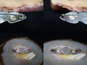 Attr. to【Ganscraft】Stamped Silver Small Pin/Turquoise c.1930