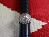 Atq Shell Concho Face Stamped Silver Tourist Ring  c.1935～