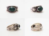 Atq Navajo Concho Repoused & 卍 Stamped Silver Ring c.1930