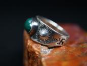 Atq Navajo Concho Repoused & 卍 Stamped Silver Ring c.1930