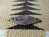 Vintage Hopi Rhombus Shape Silver Pin w/Turquoise  c.1950