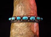 Vintage Navajo Traditional 7TQ Row Bracelet c.1950