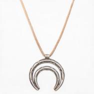 Old Reproduction Casted Silver Naja Top Necklace  c.1990～