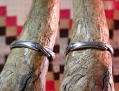 Antique Navajo Stamped Cast Silver Cuff Bracelet  c.1930～