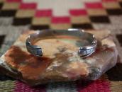 Antique Navajo Stamped Cast Silver Cuff Bracelet  c.1930～