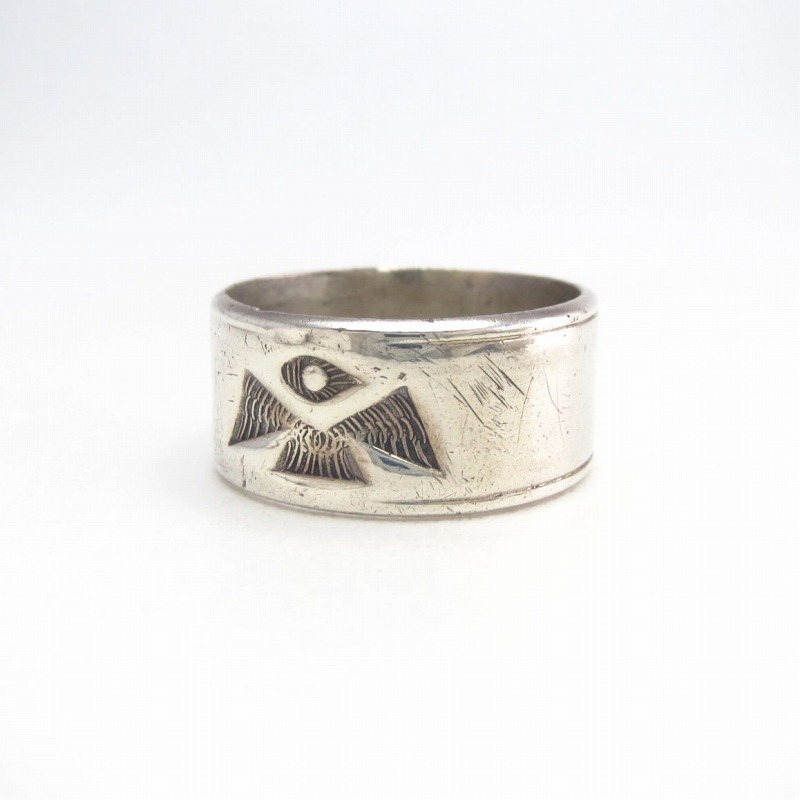 Antique 【BELL TRADING POST】 Thunderbird Silver Ring  c.1935～