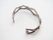 Vintage Navajo ♢ & ♡ Shape Cast Silver Cuff Bracelet c.1960?