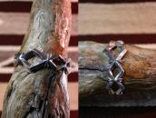 Vintage Navajo ♢ & ♡ Shape Cast Silver Cuff Bracelet c.1960?