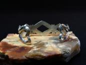 Vintage Navajo ♢ & ♡ Shape Cast Silver Cuff Bracelet c.1960?