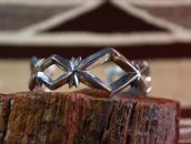 Vintage Navajo ♢ & ♡ Shape Cast Silver Cuff Bracelet c.1960?