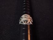 Antique Horse Applique Silver Cigar Band Ring  c.1930～