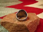 Antique Horse Applique Silver Cigar Band Ring  c.1930～