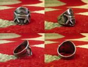 Antique Horse Applique Silver Cigar Band Ring  c.1930～
