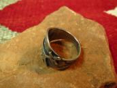 Antique Horse Applique Silver Cigar Band Ring  c.1930～