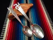 Antique 卍 Stamped Silver Navajo Spoon S  c.1920