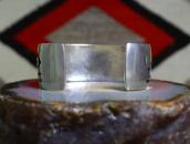 【Lawrence Saufkie】Hopi Silver Overlay Domed Wide Cuff c.1980