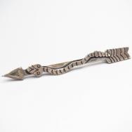 Antique Snake & Arrow Shape Stamped Silver Pin Brooch c.1940