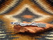 Antique Snake & Arrow Shape Stamped Silver Pin Brooch c.1940