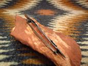 Antique Snake & Arrow Shape Stamped Silver Pin Brooch c.1940