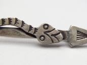 Antique Snake & Arrow Shape Stamped Silver Pin Brooch c.1940