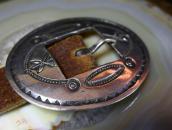 Antique Navajo Great Stamped Silver Small Concho Belt c.1940