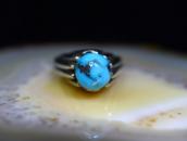 【Lewis Lomay】Vintage Hopi High Set GemTurquoise Ring c.1965～