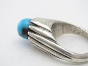 【Lewis Lomay】Vintage Hopi High Set GemTurquoise Ring c.1965～