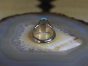 【Lewis Lomay】Vintage Hopi High Set GemTurquoise Ring c.1965～