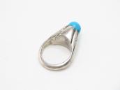 【Lewis Lomay】Vintage Hopi High Set GemTurquoise Ring c.1965～