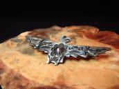 Atq 卍 Stamped Silver Hand Made Thunderbird Shaped Pin c.1930