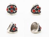 Vintage Navajo Four Gem Red Coral Ring in Silver c.1960～