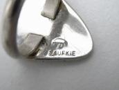 【Lawrence Saufkie】Hopi Walking Bear Overlay Ring c.1975～